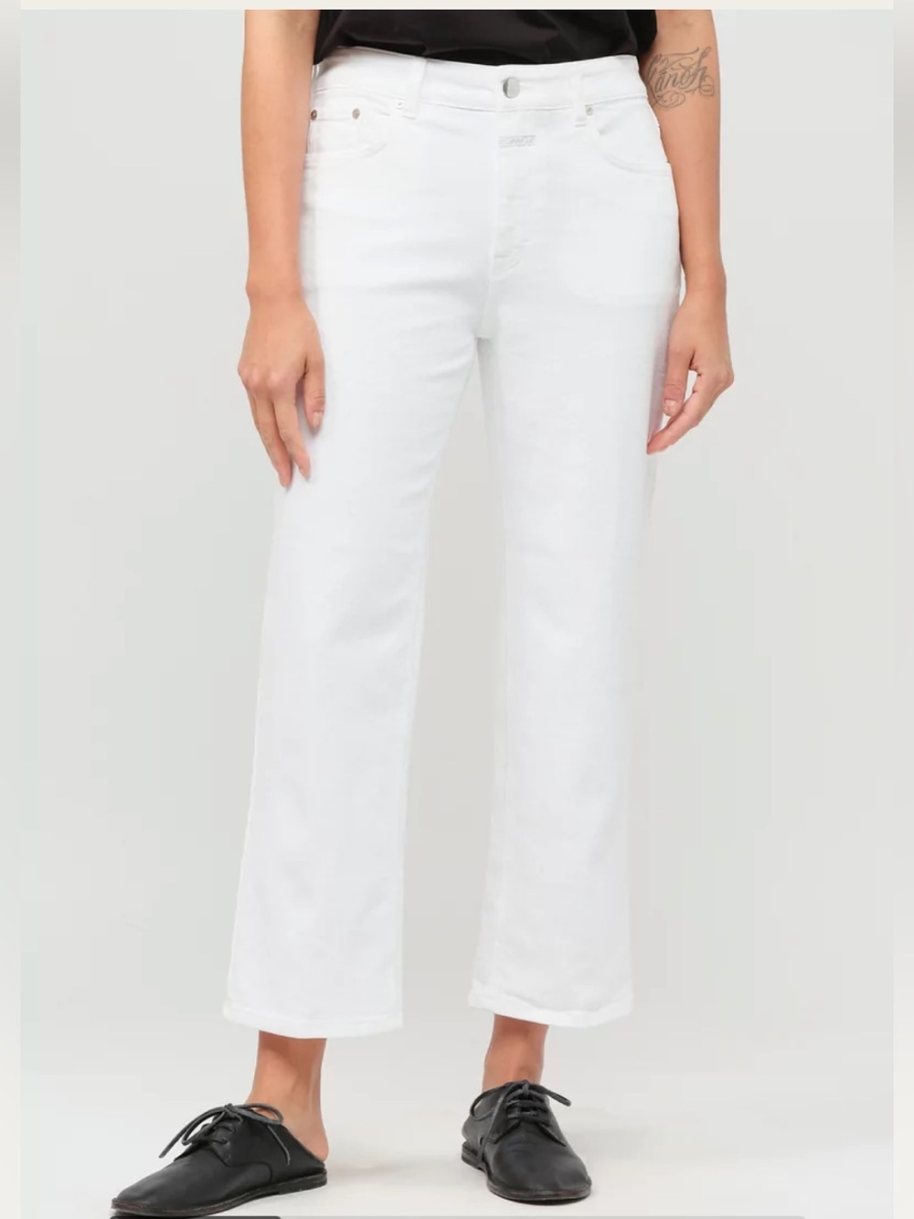 Closed White Corduroy High-Waist Flared Women's Jeans